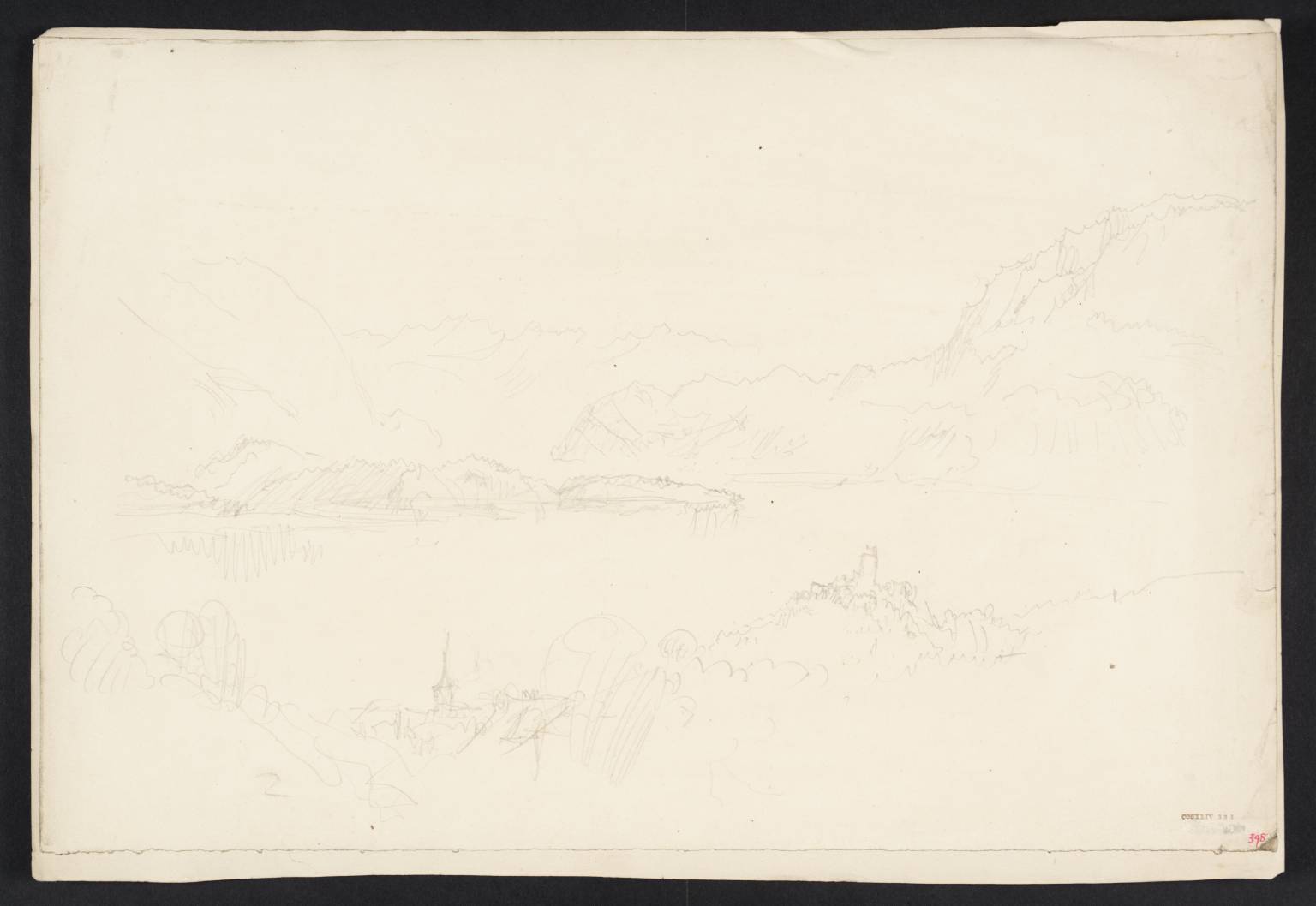 Lake, with Mountains