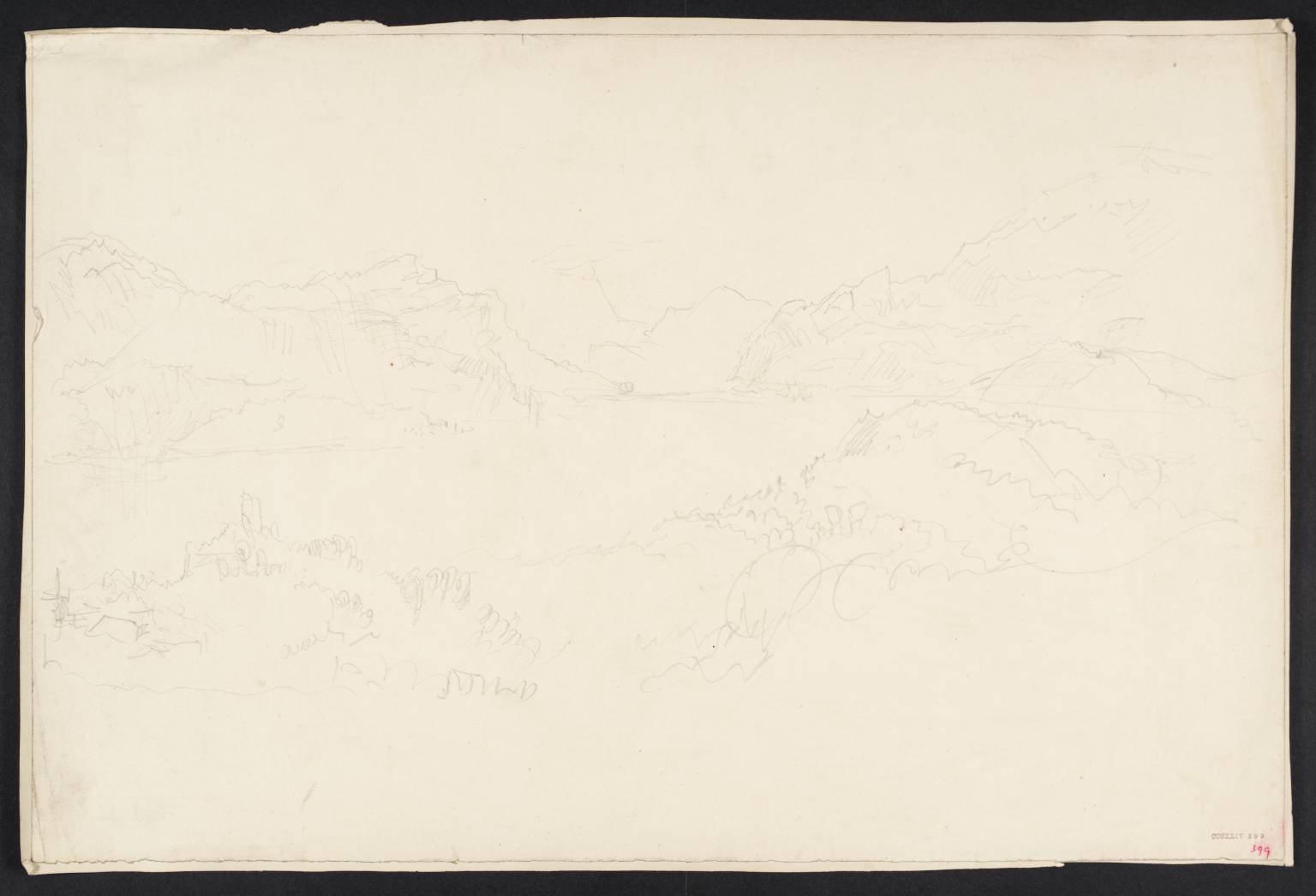 Lake, with Mountains