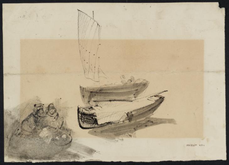 Joseph Mallord William Turner, ‘Boats and Figures’ c.1830-41
