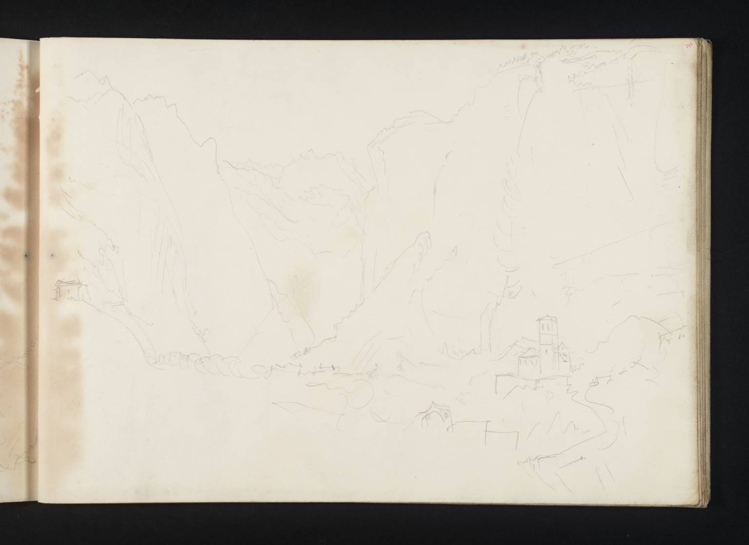 Valley, with Mountain and Waterfall. (?The Staubbach)