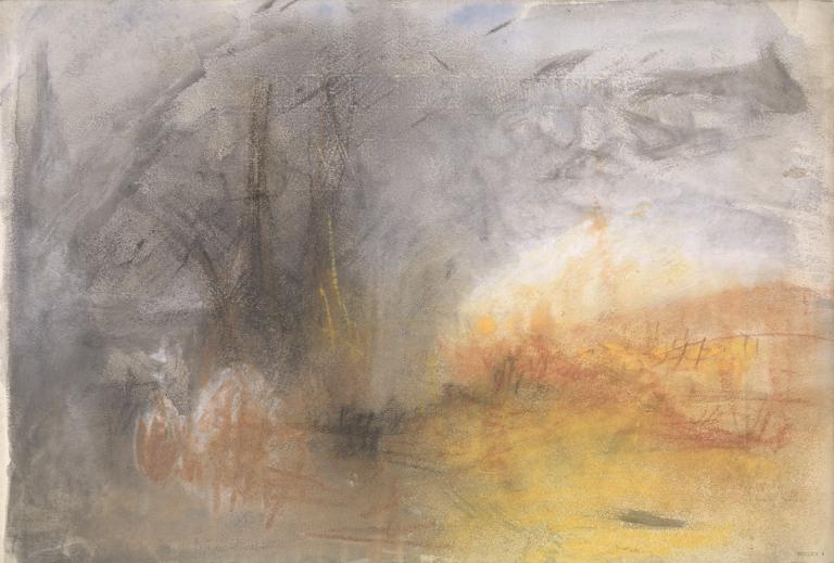 Joseph Mallord William Turner, ‘Whalers Boiling Blubber’ c.1845