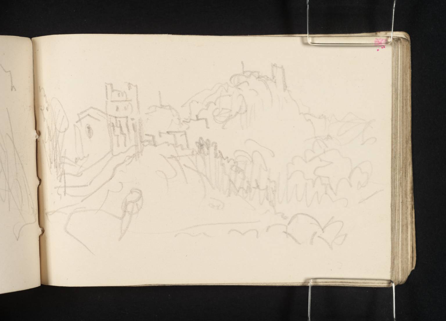 Road over Hill, with Buildings, Etc.