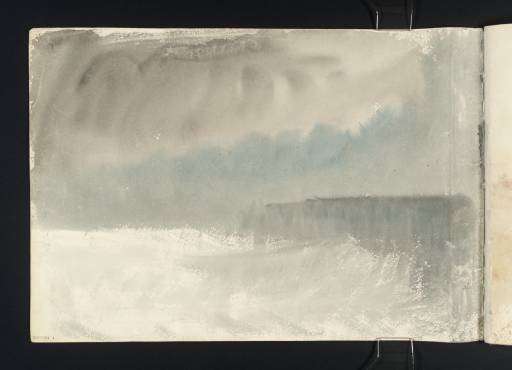 Joseph Mallord William Turner, ‘A Storm at Folkestone’ 1845 (Inside front cover of sketchbook)