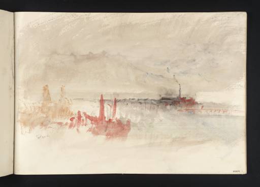 Joseph Mallord William Turner, ‘A Steamer Leaving Folkestone Harbour’ c.1845