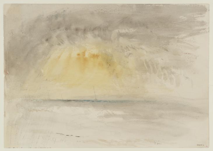 Joseph Mallord William Turner, ‘Two Boats at Sea near Wimereux’ 1845