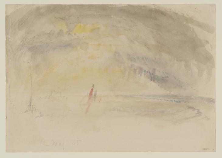 Joseph Mallord William Turner, ‘Fishing Boats and the Fort at Ambleteuse’ 1845