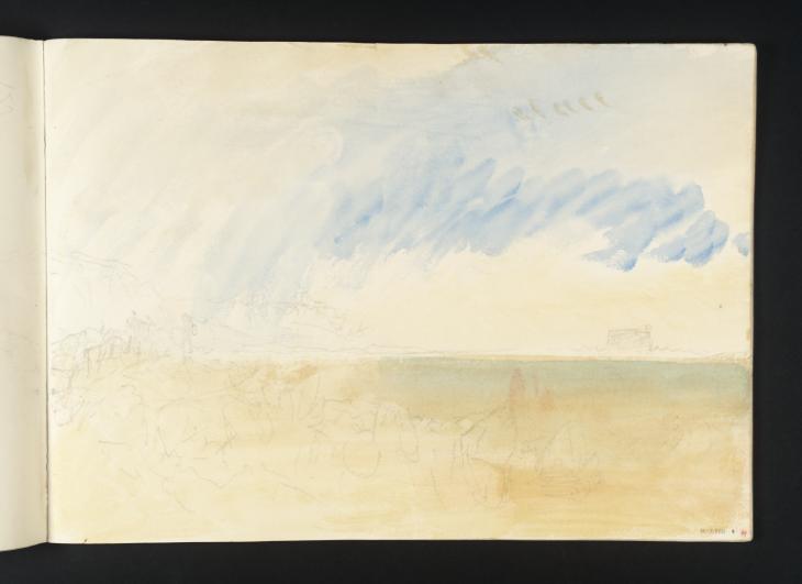 Joseph Mallord William Turner, ‘The Tour de Croy at Wimereux, with a Rocky Shore’ 1845
