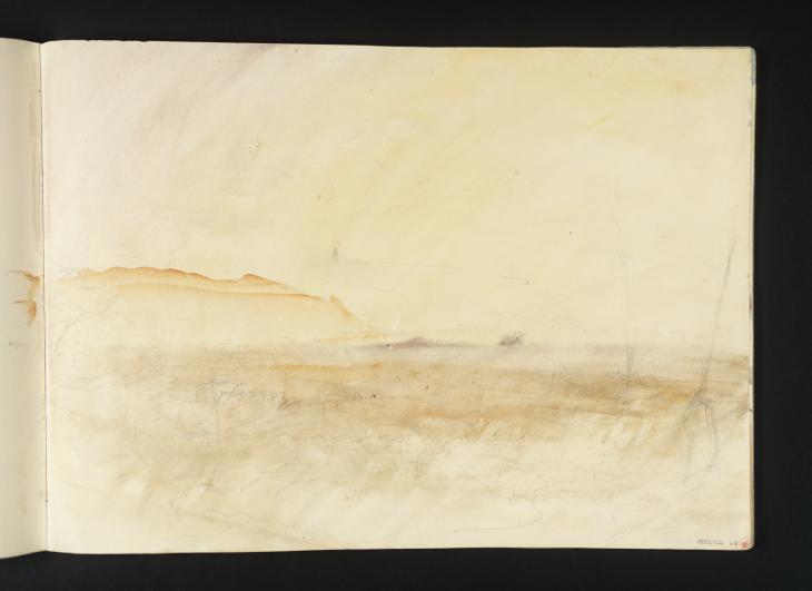 Joseph Mallord William Turner, ‘A Rocky Shore, with the Tour de Croy in the Distance’ 1845