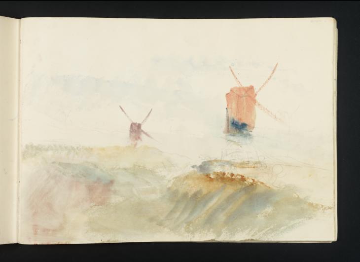 Joseph Mallord William Turner, ‘Two Windmills ?near Boulogne’ 1845