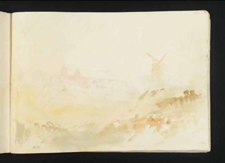 Joseph Mallord William Turner, ‘Boulogne from the North, with a Windmill’ c.1845