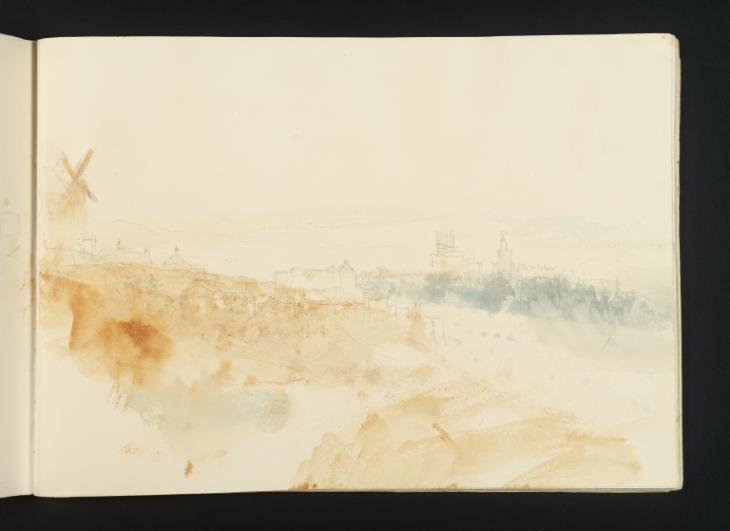 Joseph Mallord William Turner, ‘Boulogne from the North-East, with a Windmill’ 1845