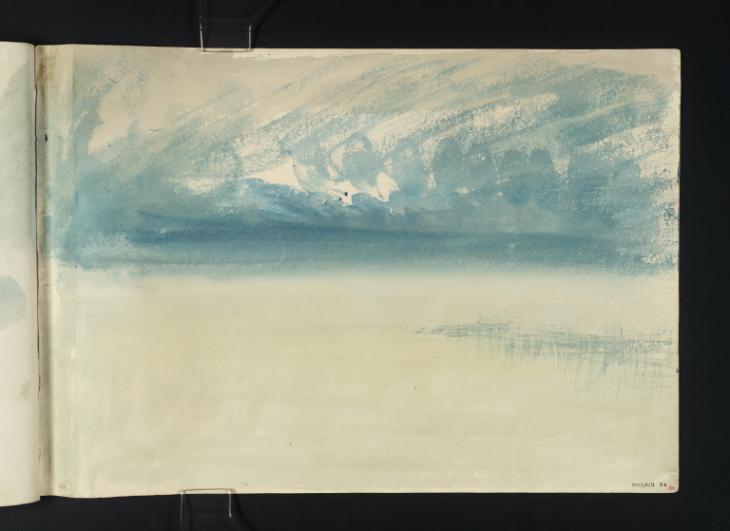 Joseph Mallord William Turner, ‘View of the Sea, ?near Boulogne’ 1845 (Inside back cover of sketchbook)