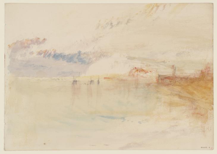 Joseph Mallord William Turner, ‘Le Tréport Harbour before White Cliffs’ 1845