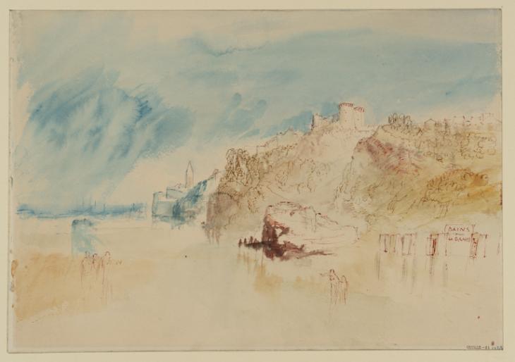 Joseph Mallord William Turner, ‘The Ladies' Bathing Beach at Le Tréport’ 1845