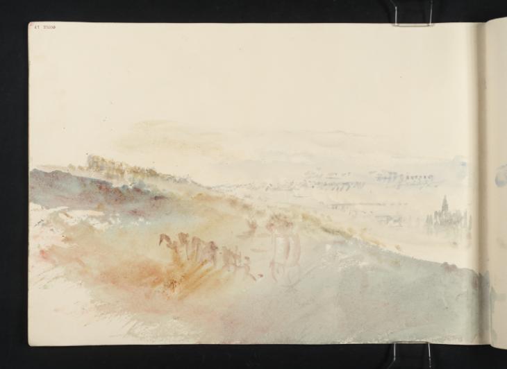 Joseph Mallord William Turner, ‘A Carriage Ascending a Hill ?above Eu’ 1845