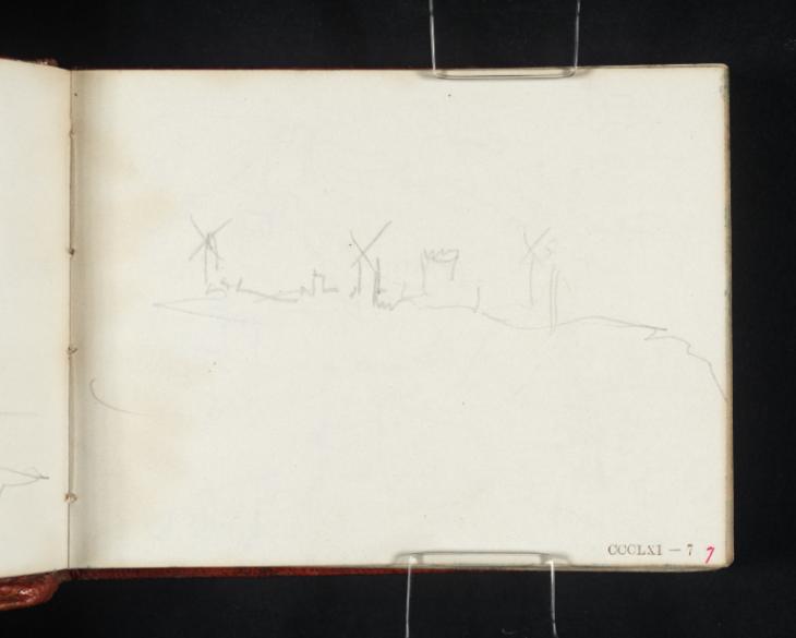 Joseph Mallord William Turner, ‘Windmills and a Tower on a Channel Coast’ 1845