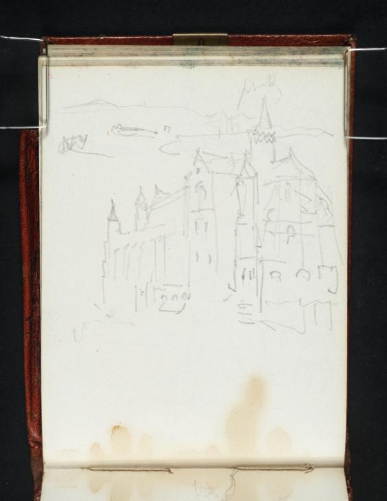 Joseph Mallord William Turner, ‘The Collegiate Church of Notre-Dame and Saint-Laurent, Eu, from the South-East; Channel Cliffs’ 1845
