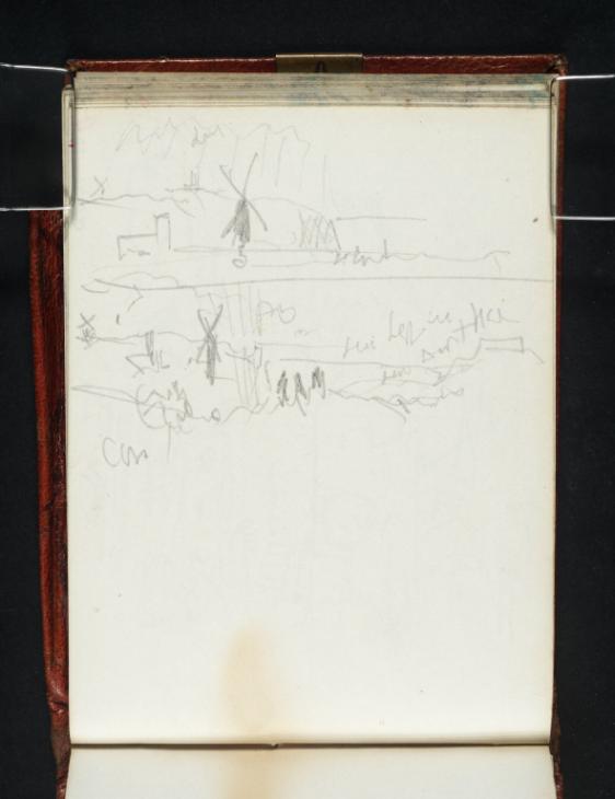 Joseph Mallord William Turner, ‘Studies of a Windmill near a Channel Coast, with Rain’ 1845