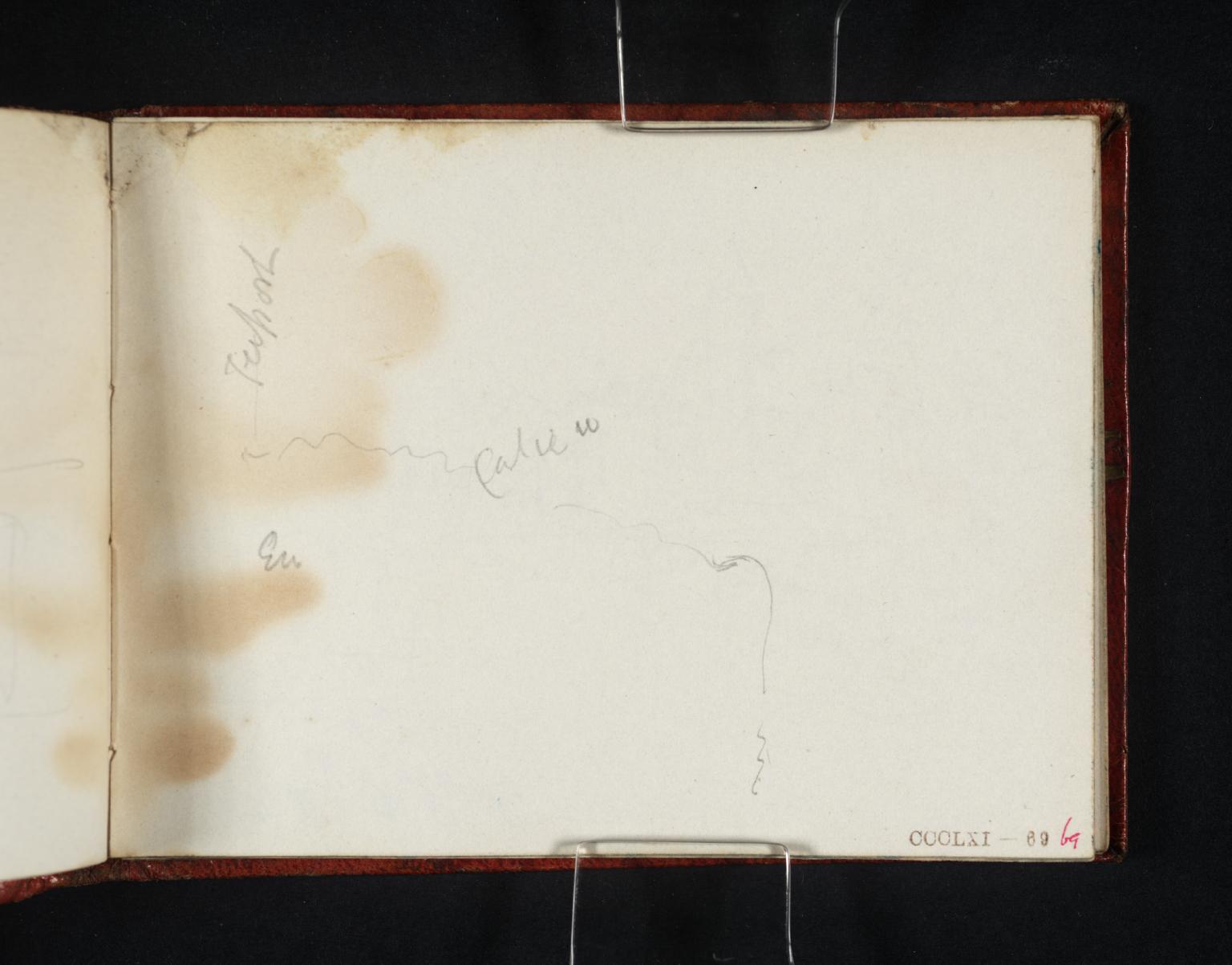 Sketch Map with Tréport, Eu and Calieu [Turner] Marked