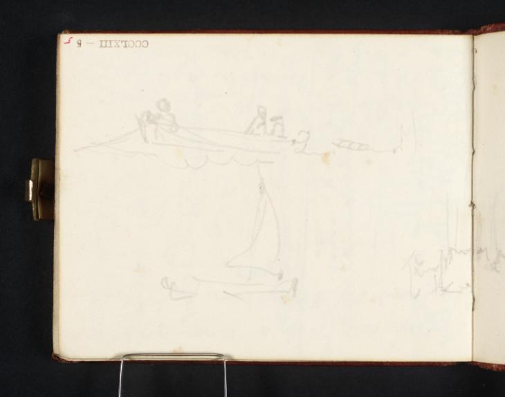 Joseph Mallord William Turner, ‘The Seafront at Deal with the Semaphore Tower; Studies of Boats’ c.1830