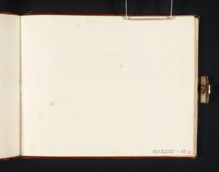 Joseph Mallord William Turner, ‘Blank’ c.1845-6 (Blank right-hand page of sketchbook)