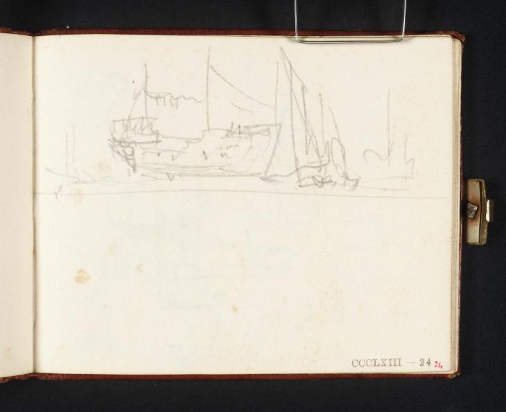 Joseph Mallord William Turner, ‘A Hulk and Sailing Boats’ c.1830