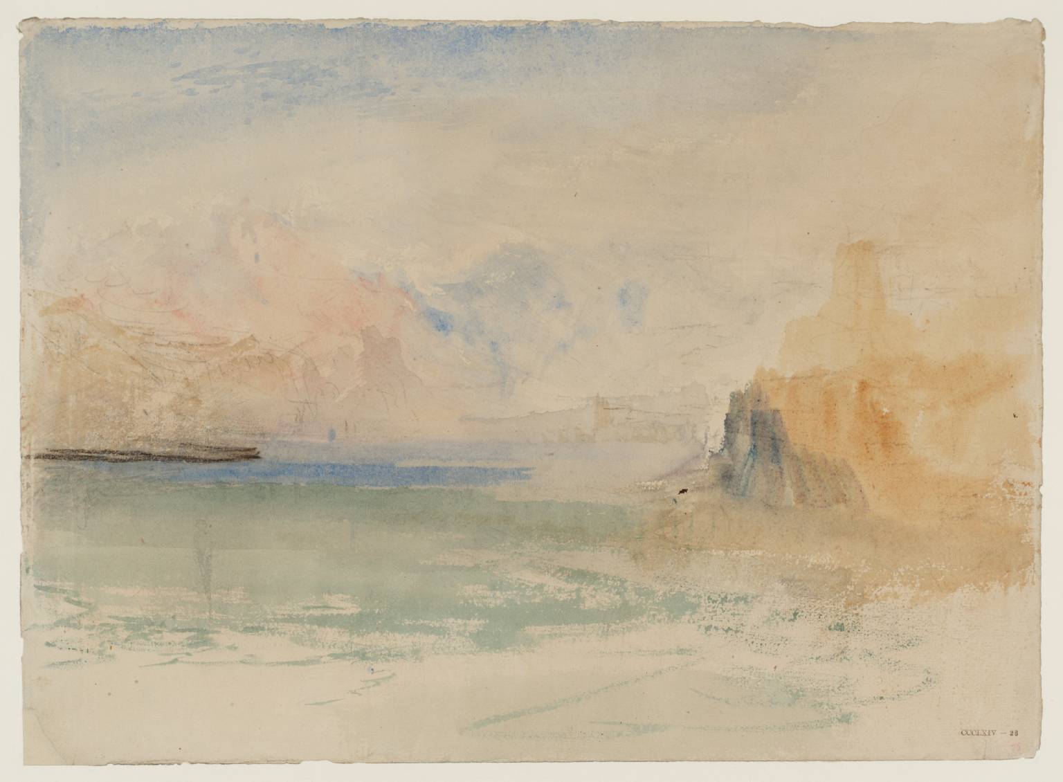 Lake, with Mountains
