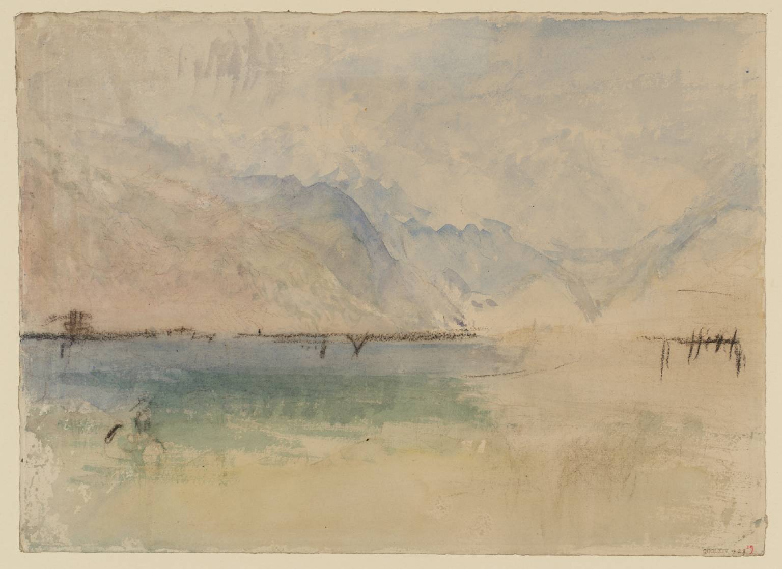 Lake, with Mountains