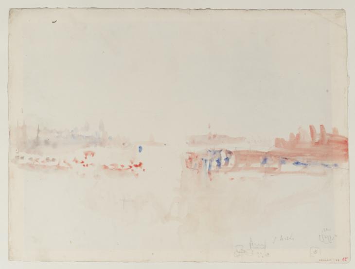 Joseph Mallord William Turner, ‘The Arrival of Louis-Philippe: ?The Waterfront at Gosport, with Portsmouth beyond the Harbour’ 1844