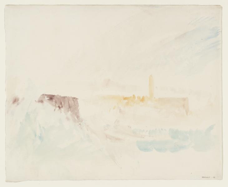 Joseph Mallord William Turner, ‘Coastal Terrain and Buildings’ c.1830-45