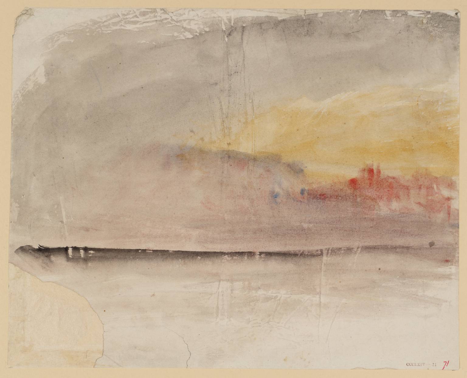 Lake, with Mountains: Evening