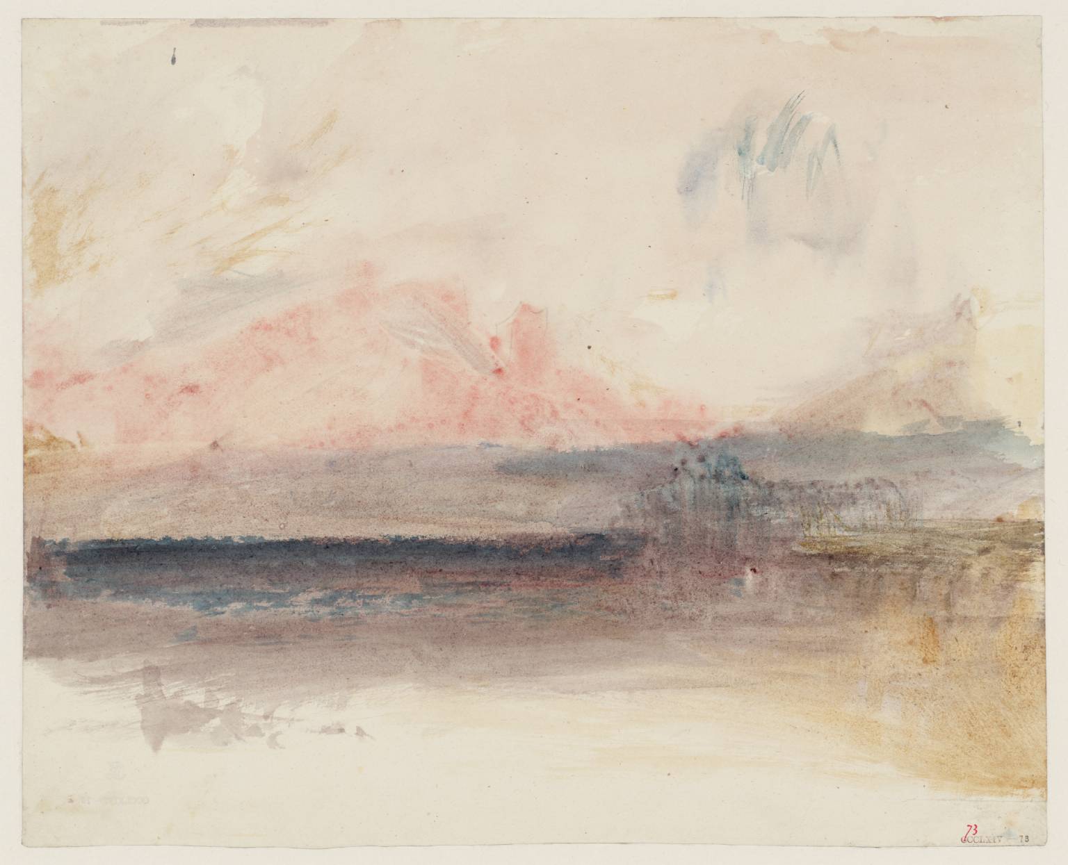 Valley, with Ruined Castle on Hill