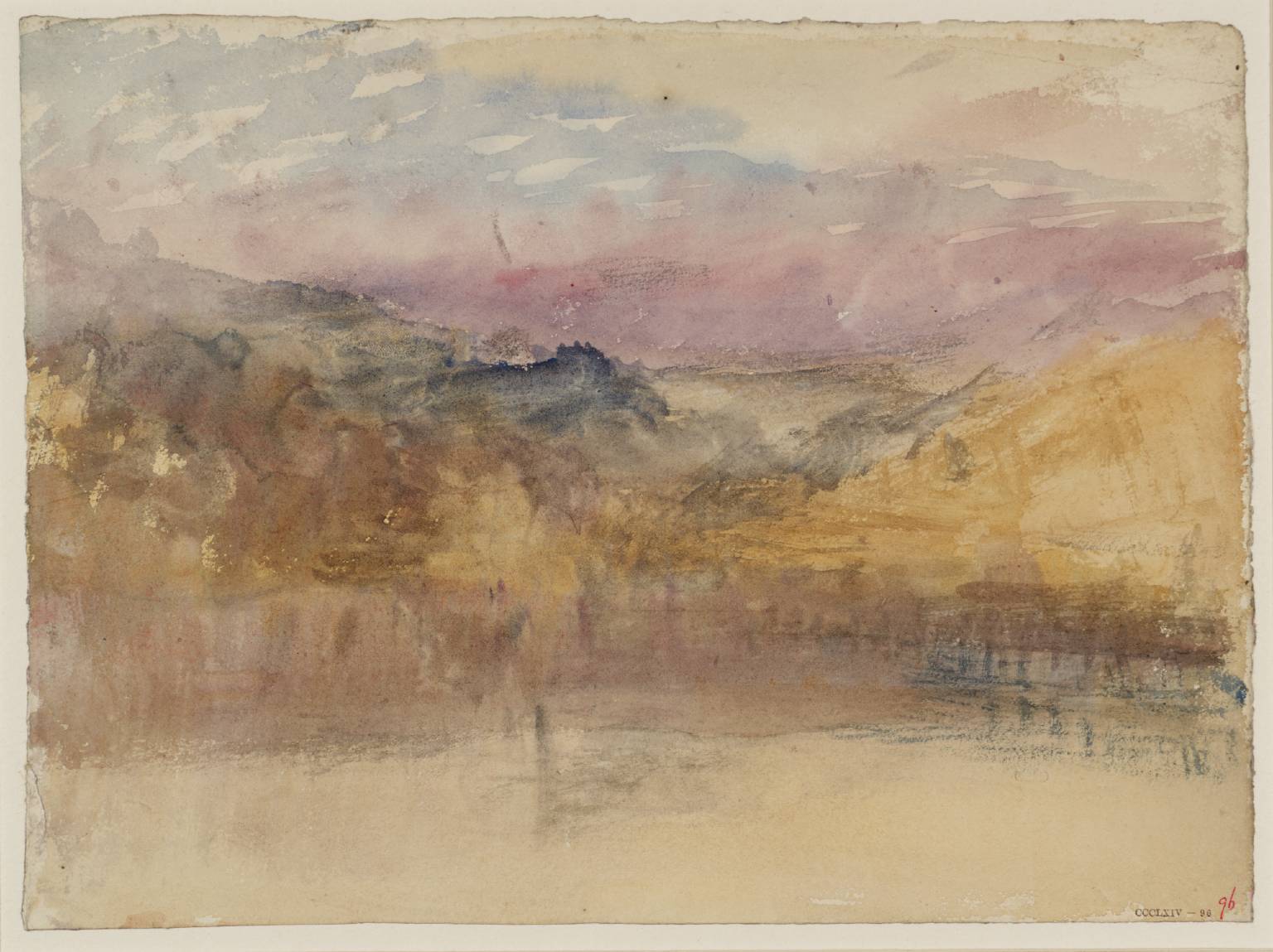 Lake, with Mountains