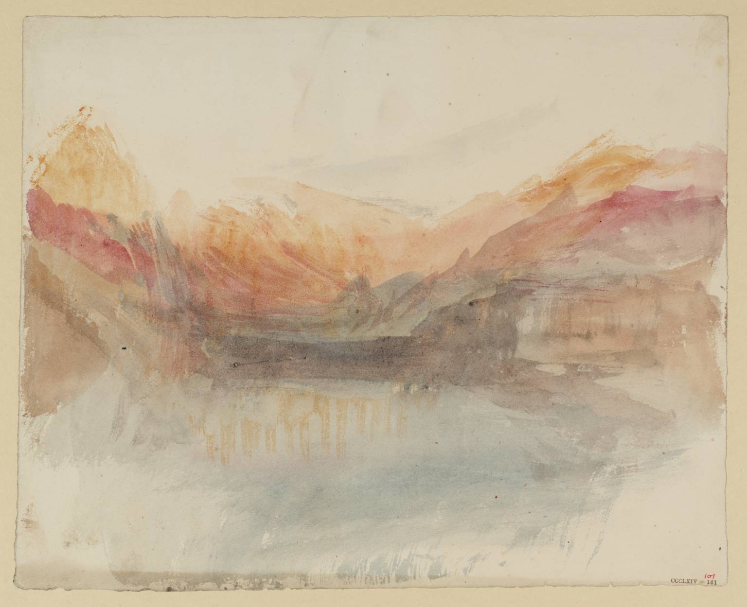 Lake, with Mountains