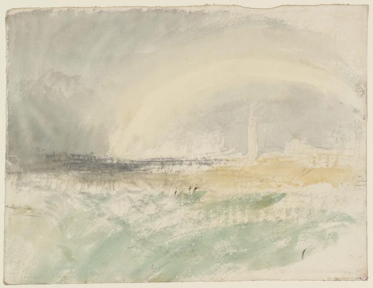 Joseph Mallord William Turner, ‘?Firing Rockets at Great Yarmouth, Possibly Related to 'Life-Boat and Manby Apparatus Going Off'’ c.1831