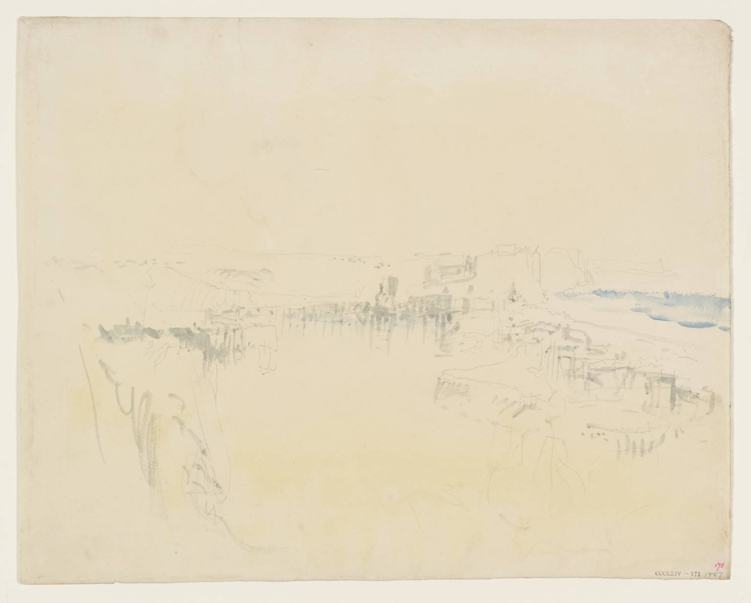 Buildings and Cliffs on Coast