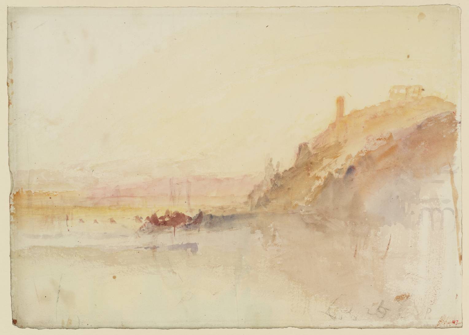 View with Tower on Hill on Right