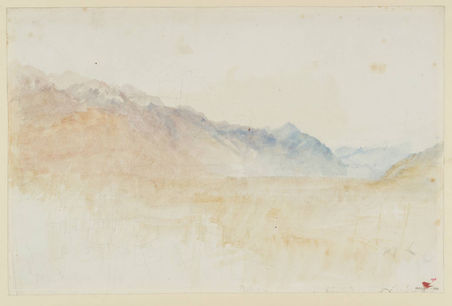 A Mountain Range. Belenza [Turner]. (?Bellinzona)