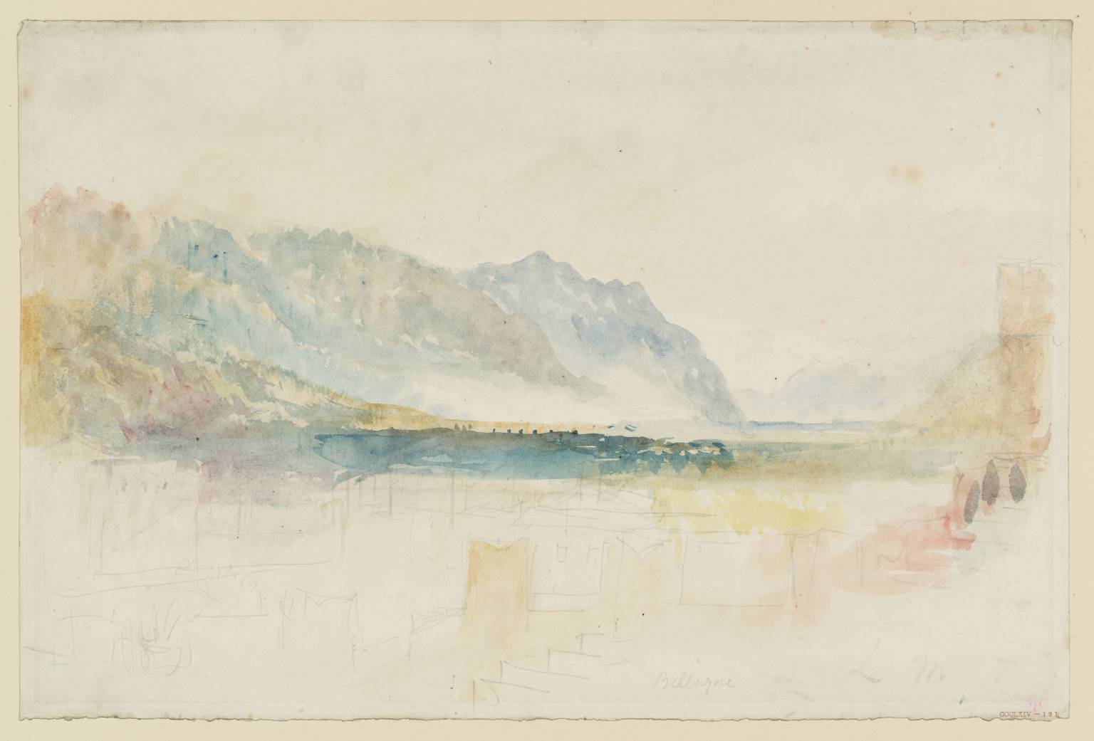 Valley with Mountains. Bellnzone [Turner]. (?Bellinzona)