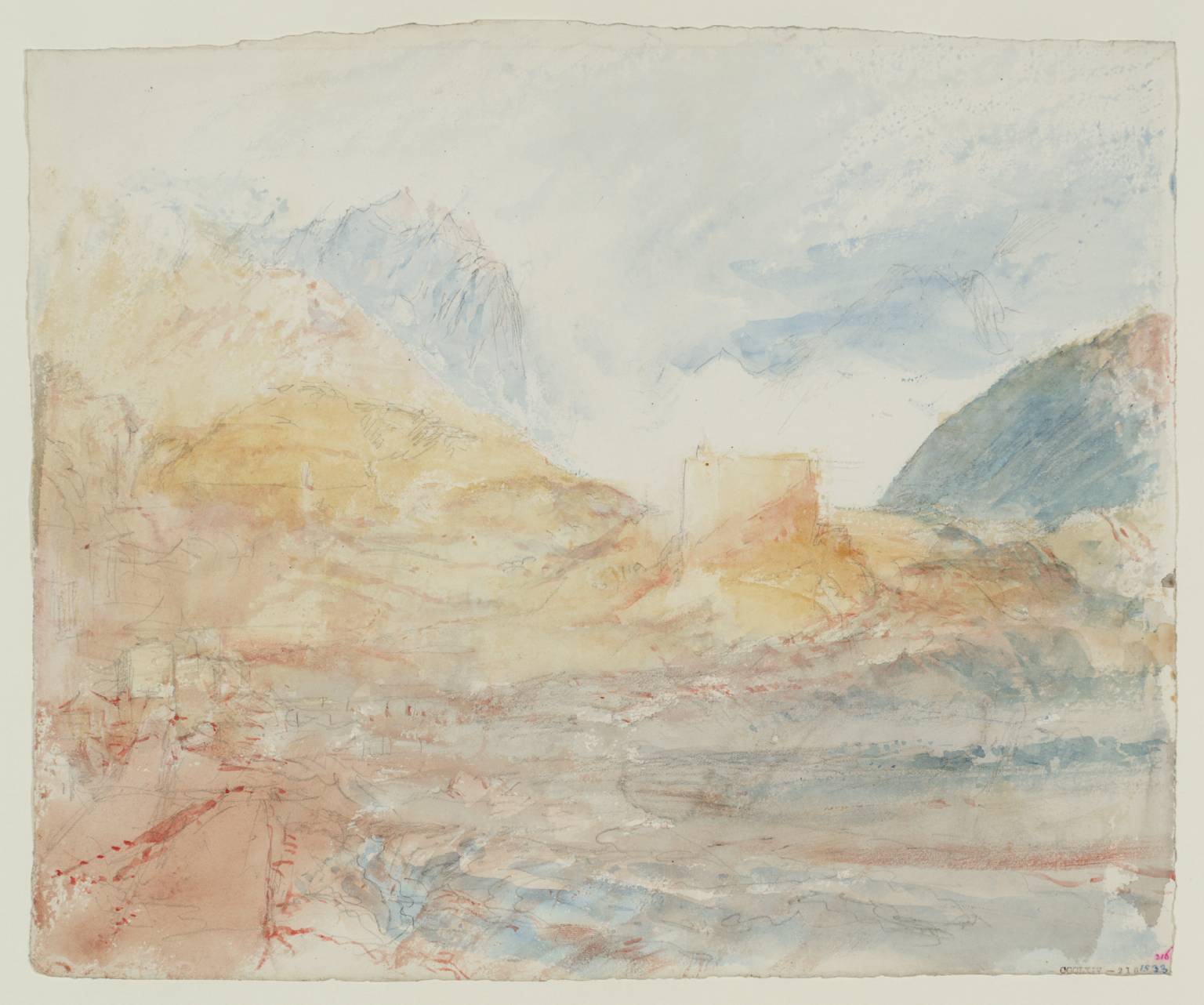 Valley with Mountains and Tower