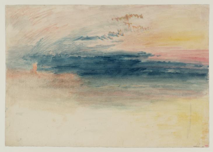 Joseph Mallord William Turner, ‘?Sunset off Margate Pier’ c.1840-5