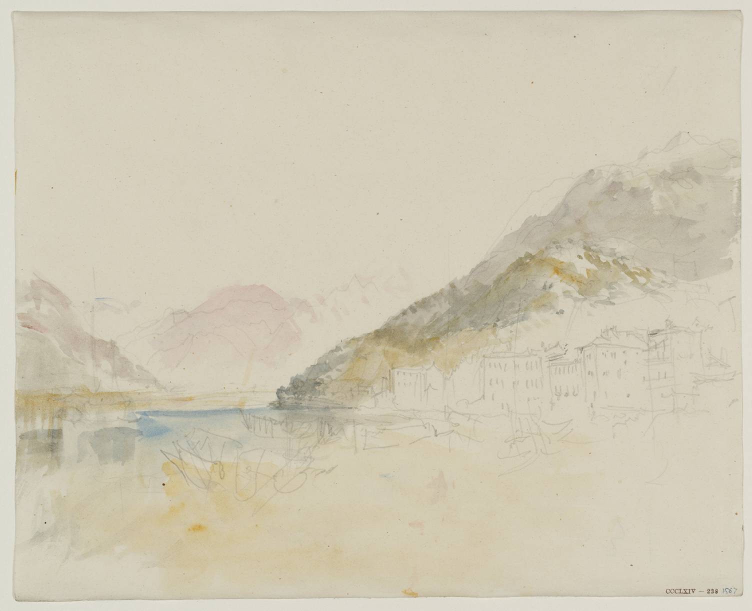 Town on Lake Maggiore, perhaps near Magadino