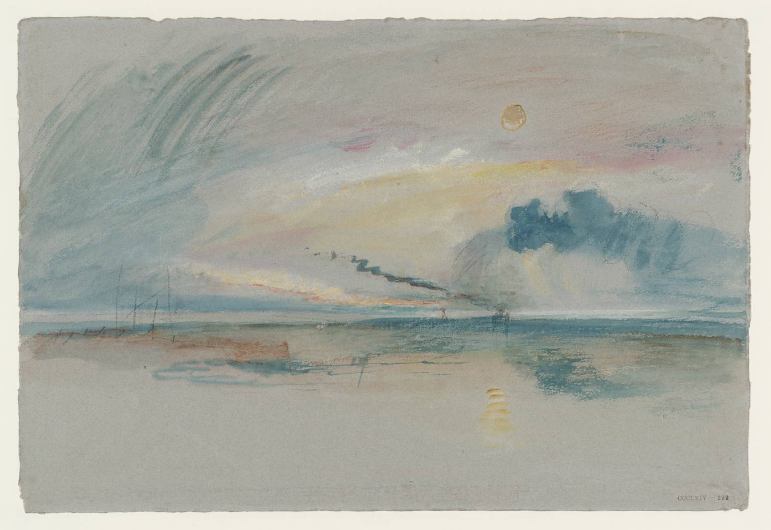 Sunset, with Smoke from a Distant Steamer