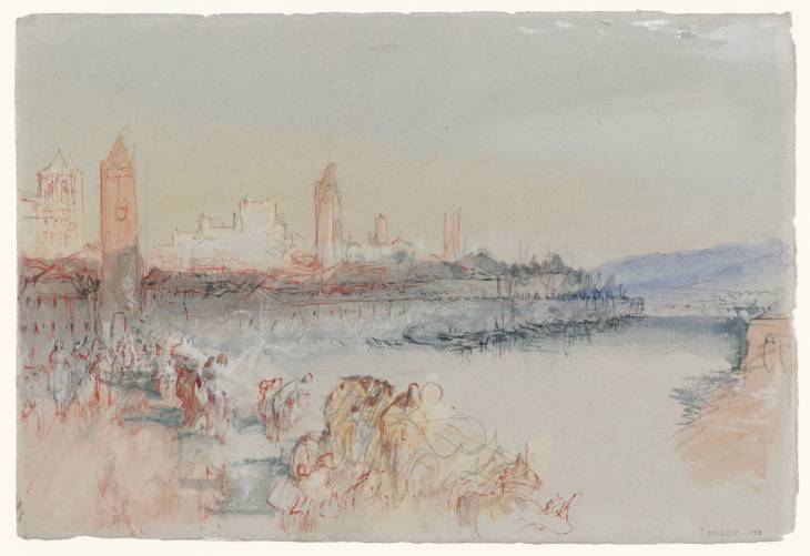 Joseph Mallord William Turner, ‘Regensburg and the River Danube from the Steinerne Brücke’ 1840