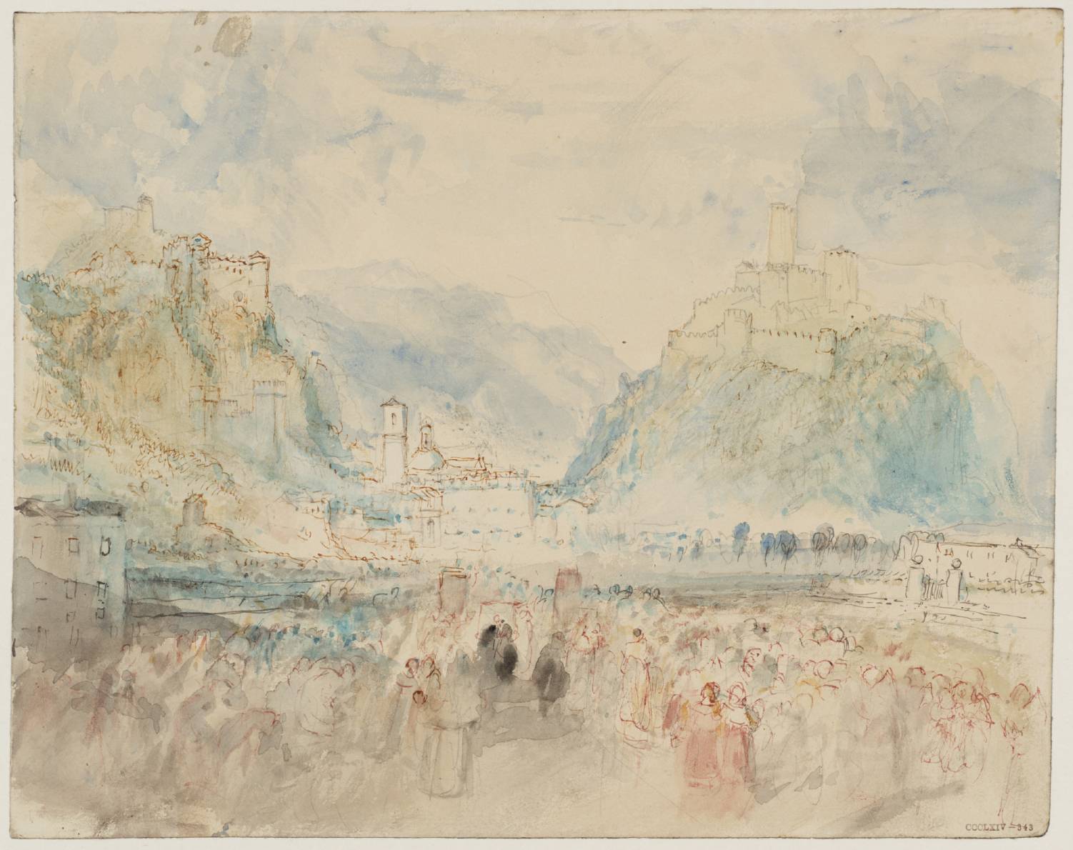 Bellinzona: A Procession, Seen from the North