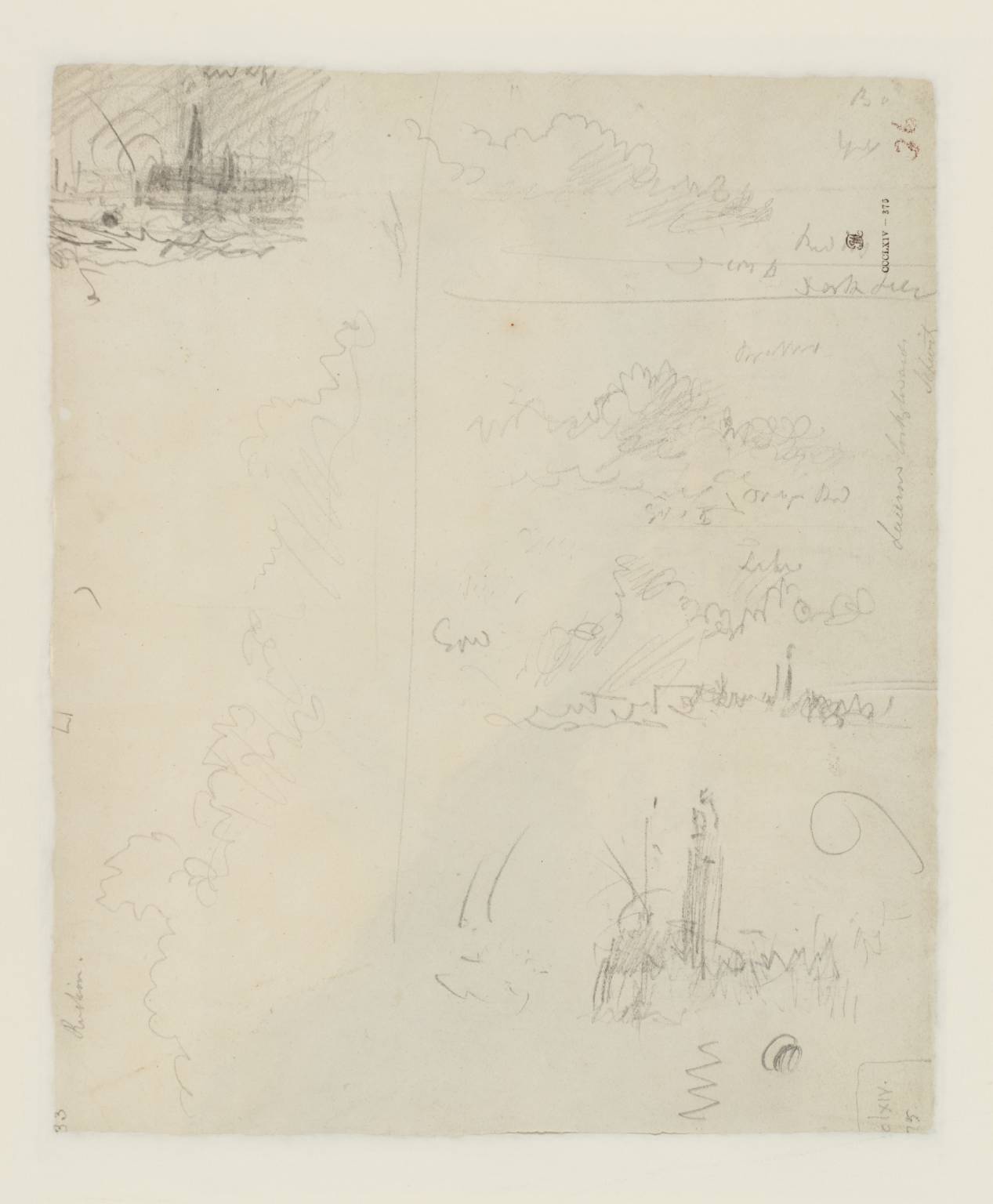 Sketches of Cloud Effects and a Lighthouse