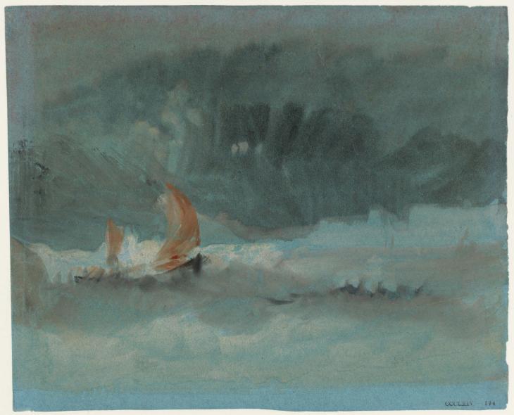 Joseph Mallord William Turner, ‘Sailboats, ?English Coast’ c.1830-45
