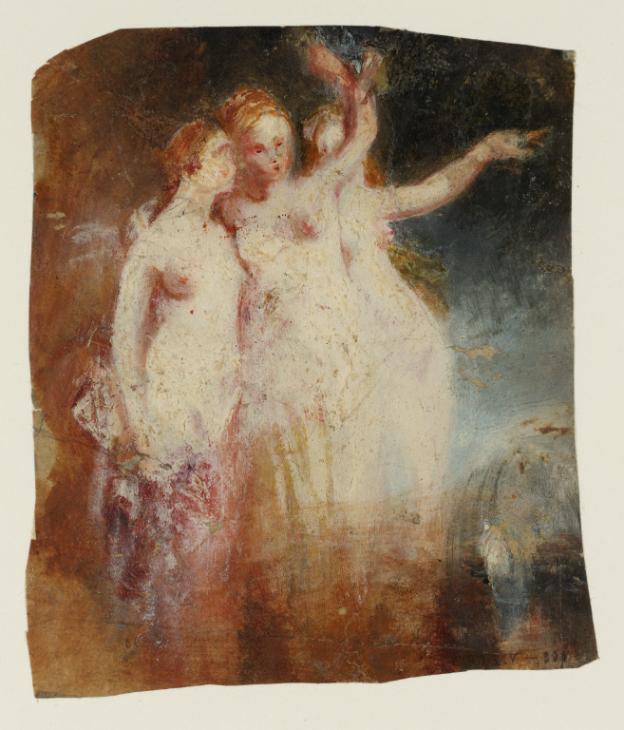 Joseph Mallord William Turner, ‘A Group of Partly Draped Female Figures, Perhaps the Three Graces’ c.1830-40