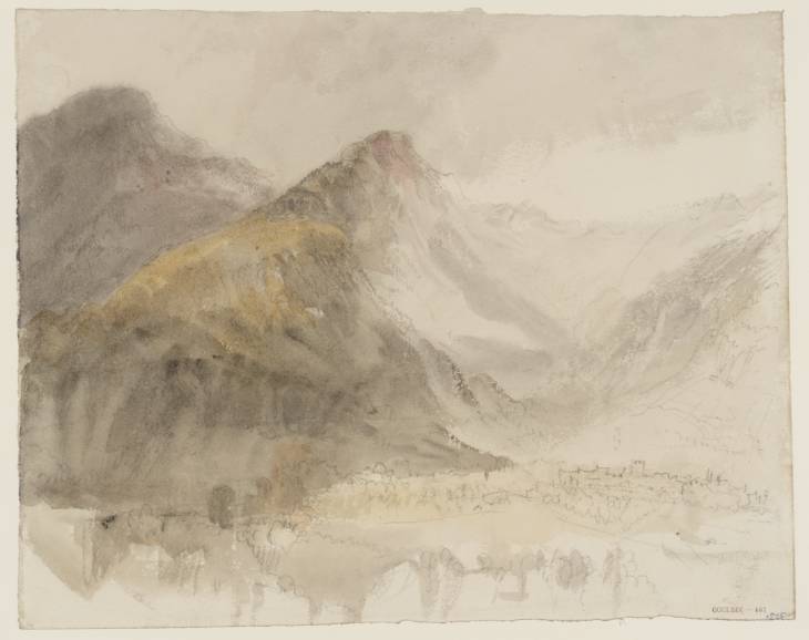 Joseph Mallord William Turner, ‘Village among Mountains ?in the Val d'Aosta’ c.1836