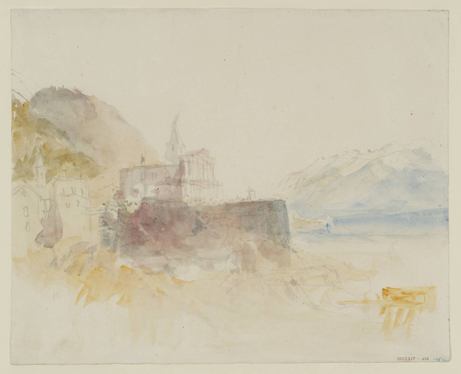 The Church of Ss. Pietro and Paolo at Vira (near Magadino) from the North
